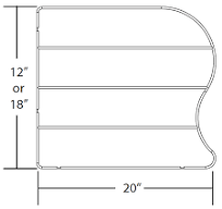 1/4" Tray Divider for 18" Height, Chrome
