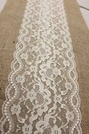 Sale 6 Ft 12x76 Burlap Lace Table Runner Wedding Decor Lace Burlap Wedding Table Runner Ivory Burlap Lace Table Runner Table Runners Wedding Burlap Lace
