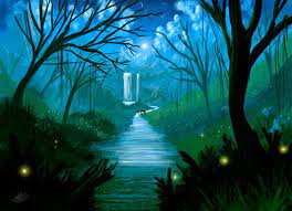 44+ ide gambar pemandangan malam hari kartun 79 Contoh Lukisan Pemandangan Dalam Hutan