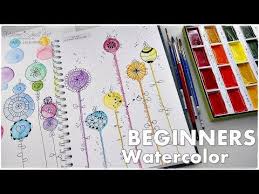 136 Easy Watercolor Flowers Tutorial For Beginners 3 Maremi S Small Art Youtube Watercolor Flowers Tutorial Small Art Easy Watercolor