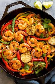 A Little Bland On The First Try And Not Spicy Next Time Increase Cumin Chili Garlic Powder Minced On Shrimp Fajitas Fajita Recipe Shrimp Fajita Recipe