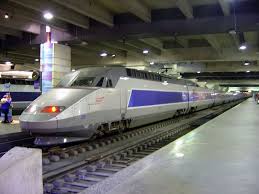 A Tgv Train Inside Gare Montparnasse In Paris Train France Train High Speed Rail