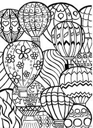 Includes images of baby animals, flowers, rain showers, and more. Hot Air Balloon Festival Coloring Pages For Adults Coloring4free Coloring4free Com