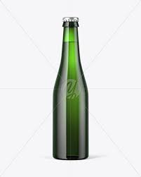 Green Glass Bottle Mockup In Bottle Mockups On Yellow Images Object Mockups