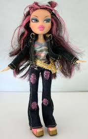 2001 Bratz Mga Jade Doll Wearing Jean Outfit With Pink Hair Streaks 9 1 2 Tall Hair Streaks Pink Hair Streaks Pink Hair