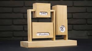 Diy Endless Calendar From Wood Youtube Wooden Calendar Diy Calendar Wood Diy Calendar