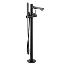 Maybe you would like to learn more about one of these? Moen 395bl Matte Black Align Floor Mounted Tub Filler With Built In Diverter Includes Hand Shower Faucet Com