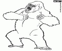 Choose your favorite coloring page and color it in bright colors. King Kong A Famous Monster Coloring Page Printable Game