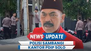 Kantor DPC PDIP Solo Disatroni Polisi! FX Rudi Merasa Diintimidasi,  Kapolresta Sebut Patroli Biasa
