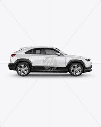 Compact Crossover Suv Mockup Side View In Vehicle Mockups On Yellow Images Object Mockups