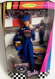 To view some more commemorative bottles related to auto racing in 1998 click on one of the links at the bottom of this page. Nascar 50th Anniversary Barbie 1948 1998 50th Anniversary Nascar Collector Edition Barbie Loves Sports Rare Vintage 1998 Now And Then Collectibles
