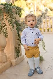 Baby Boys Blue Shirt And Mustard Shorts Set Dolce Petit Baby Boy Blues Blue Shirt Boy Blue