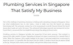 But i have some money problems. Part Of The Challenge Of Operating A Business Is Dealing With A Plumbing Company In Singapore Regular Maintenance Of The Plumbing Business Low Water Pressure
