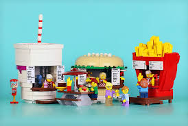 Food Stand Diners Lego Food Cool Lego Creations Lego Projects