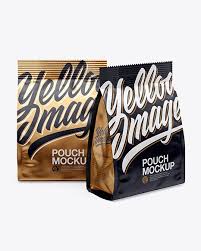 Two Matte Pouches Mockup In Pouch Mockups On Yellow Images Object Mockups Free Packaging Mockup Mockup Free Psd Mockup Free Download