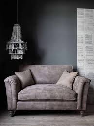 Cuddle Up In Style In The Sumptuous Darwin Love Seat Available In Soft Grey Leath Grey Leather Sofa Living Room Grey Sofa Inspiration Living Room Decor Modern