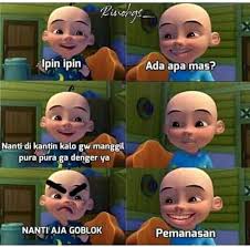 Meme Komik Upin Ipin Paling Lucu Humor Lucu Banget