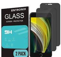 Entronix Privacy Screen Temperd Glass Protector for iPhone 8 Plus and  iPhone 7 Plus, Anti-Spy Tempered Glass Film, 2-Pack