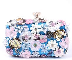 Brillante bolso de mano tipo clutch sobre + cadena para mujer fiesta boda cena. Jywmsc Bolso De Boda Flor Bolsos Clutch Fiesta Bolsos Pequenos Bolsos De Mano Amazon Es Equipaje