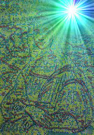 Portrait Of Mrs Lisa Giocondo And A Space Monster Eating The Sun For Lunch Cryptoart Nft Art Digital Digital Painting Giocondo Portrait