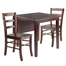 Warm antique finishes and artistic distressing along with rich design details makes a group. Winsome Perrone 3 Piece Drop Leaf Dining Table Chair Set