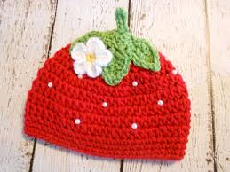 Make them a sweet strawberry hat! Crochet Strawberry Hat Newborn To 3t Winter Hat Crochet Pattern Crochet Strawberry Crochet Hats