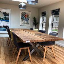 Bespoke Refined Wood Resin Tables Live Edge Tops Large Oak Dining Tables Oak Dining Table Living Table