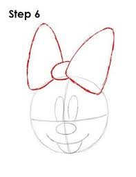 Draw Minnie Mouse Step 6 Mickey Mouse Drawings Minnie Mouse Drawing Mouse Drawing