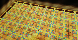 Despite the name change, the id is still hardened_clay and stained_hardened_clay.‌bedrock edition only I Hope You Like My Glazed Terracotta And Gold Floor Design For My 75x75 Pyramid Base Done In Survival Minecraft