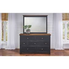 Rustic gray dresser with mirror. Aamerica Stormy Ridge Rustic Dresser And Mirror Set Vandrie Home Furnishings Dresser Mirror Sets
