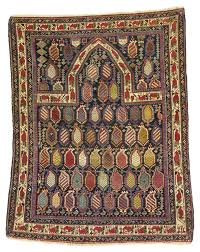 A Shirvan Marasali Prayer Rug East Caucasus Some Silk Wefts Approximately 4ft 4in By 3ft 7in 1 32 By 1 09m Dated 1273 1856 Textil