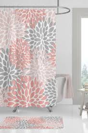 Home Decor Bathroom Colors Coral And Gray Shower Curtain Video In 2020 Bathroom Colors Gray Shower Curtains Floral Shower Curtains