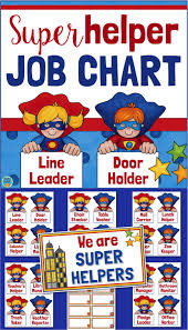 This Is A Classroom Jobs Chart In A Fun Superhero Theme Includes 20 Job Cards Title Classroom Jobs Superhero Classroom Decorations Superhero Classroom Theme