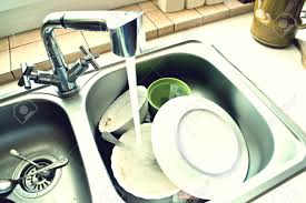 kitchen conceptual image. dirty sink