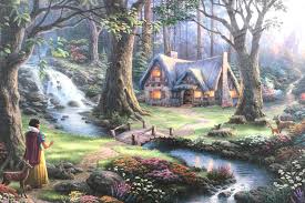 Thomas kinkade disney puzzles 1000. Disney 1000pc Snow White Thomas Kinkade Puzzle Plush World