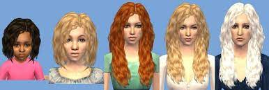 The Sims 2 Curly Hair Female Long Wavy Hair Wavy Hair How To Color Eyebrows