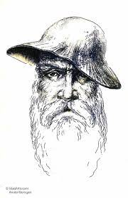 Portrait Of An Old Man In A Hat Drawings Art Fine Art