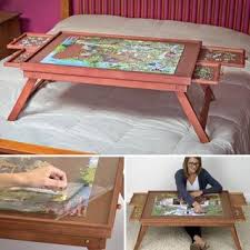 Maybe you would like to learn more about one of these? Now You Can Comfortably Assemble Puzzles On A Table On The Floor Or In Your Bed Our Cedar Colored Plateau Loungers Puzzle Storage Puzzle Table Jigsaw Table