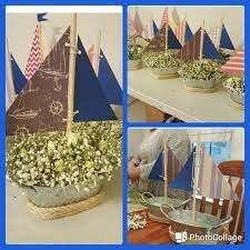 Nautical Baby Shower Centerpiece Nautical Baby Shower Boy Nautical Baby Shower Baby Shower Centerpieces