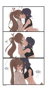 Rule 34 Dev - 2girls anyacchi big_breasts comic dialogue female female_only  hololive hololive_english hololive_english_-council-  hololive_english_-promise- kissing licking licking_neck long_hair  multiple_girls nanashi_mumei ouro_kronii short_hair ...