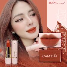 Son Lì Sạch Không Chì Lâu Trôi Chống Thấm Nước Rosalia Từ Hoa Hồng Hữu Cơ  Màu Nâu Lạnh Sang Chảnh Hottrend