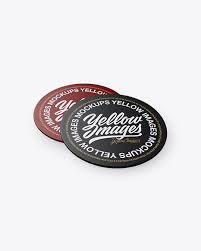 Download Two Beer Coasters Mockup Half Side View High Angle Shot 3d Logo Mockups Free Download Yellowimages Mockups