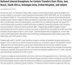 New department of state policy for national interest exception. Denis Wirtz On Twitter Important News The Usa Will Allow Entry Of International Students Fellows Faculty Under A New National Interest Exception Condition This Concerns Academics From The Schengen Area The Uk