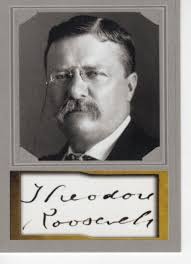 THEODORE ROOSEVELT ~ Presidential ACEO Portrait D. Gordon Facs Auto * NM+  #26