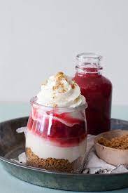 No Bake Rhubarb Cheesecake Parfaits Cheesecake Parfaits Diy Food Recipes Rhubarb Recipes