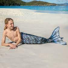 Black Mermaid/Merman Tail for Kids & Adults | Fin Fun Mermaid