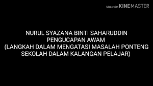 Maka langkah penyelesaian perlu dilakukan dengan segera dari peringkat sekolah lagi. Pengucapan Awam Wacana Akademik Bahasa Melayu Youtube