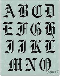 These sizeable letter stencils are great for posters and signs. Buy Stencil1 Letter Stencils 2 Old English Calligraphy Letters Numbers Mylar Uppercase And Lowercase Alphabet For Hand Painting Drawing Cutting Perfect For Lettering On Wood Vinyl