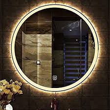 Der badezimmer klappspiegel grace überzeugt durch pure schlichtheit. Led Beleuchtet Badezimmer Spiegel Runde Wohnzimmer Wand Hd Wasserdicht Silber Smart Led Touch Schalter Wei Spiegel Mit Beleuchtung Beleuchten Badezimmerspiegel