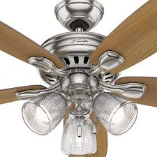 Hunter Highbury Ii 52 In Led Indoor Matte Black Ceiling Fan With Light Kit 52028 The Home Depot Ceiling Fan Black Ceiling Fan Ceiling Fan With Light